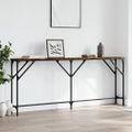 vidaXL Konzolový stolík dymový dub 180x23x75 cm kompozitné drevo