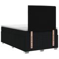 vidaXL LED boxspring posteľ s matracom Čierna 120 x 190 cm Látka
