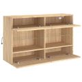 vidaXL TV nástenná skrinka s LED svetlami dub sonoma 98,5x30x60,5 cm