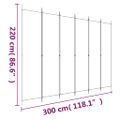 vidaXL 6-panelový paraván hnedá 300x220 cm látkový