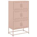 vidaXL Komoda ružová 68,5x38,5x123,5 cm oceľ