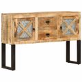 vidaXL Komoda 110x30x74 cm surové mangovníkové drevo