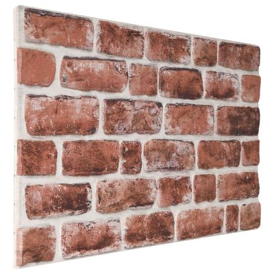 vidaXL Nástenné panely 10 pcs Tmavohnedá a biela 100 x 50 cm EPS pena