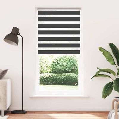 vidaXL Zebra roleta čierna 100x200 cm šírka látky 95,9 cm polyester