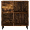 vidaXL Skrinka na platne dymový dub 84,5x38x48 cm kompozitné drevo