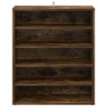 vidaXL Botník dymový dub 60x35x70 cm spracované drevo