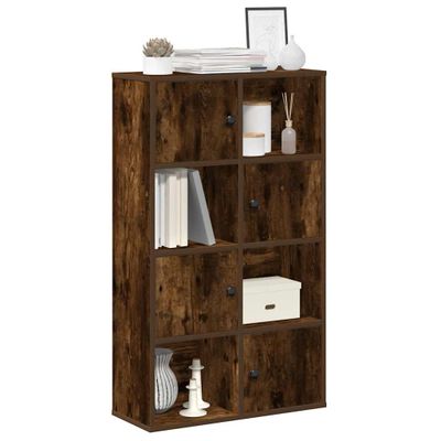 vidaXL Knižnica dymový dub 60x24x101,5 cm kompozitné drevo