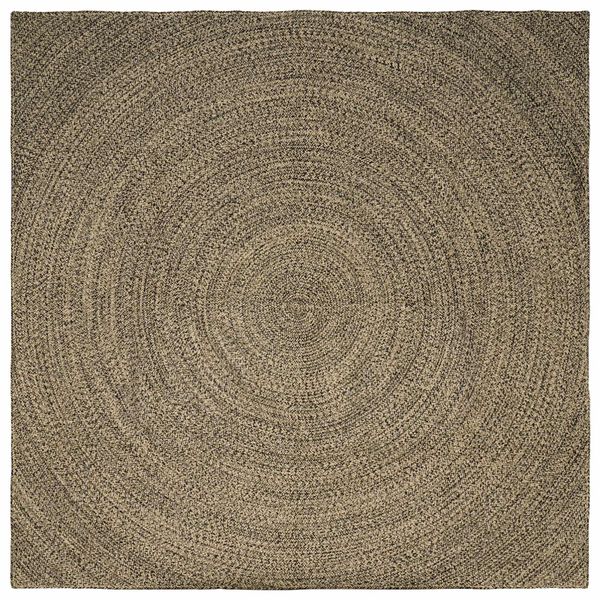 vidaXL Kusové koberce Prírodná a čierna 240 x 240 cm Juta