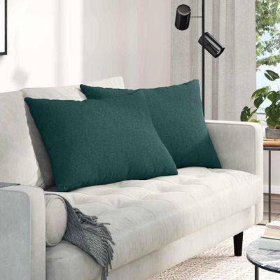 vidaXL Vankúše na pohovku 2 pcs Tmavozelená 70 x 50 cm látka