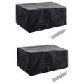 vidaXL Obaly na záhradný nábytok pre 4 osoby 2 ks 180x140 cm, 8 očiek