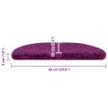 vidaXL Schodové rohože 5 ks 65x21x4 cm fialové polkruhové veľké