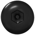 vidaXL Rukávové matice 2 ks Čierny M4 x 14,5 mm Kov