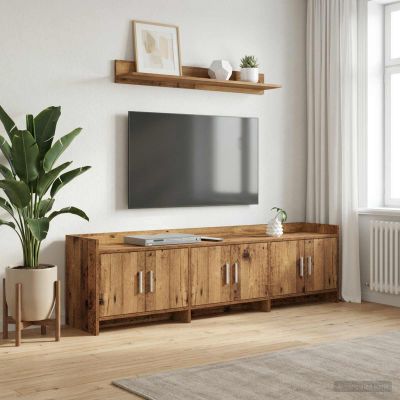 vidaXL TV skrinka 168 x 33 x 47 cm Staré drevo Kompozitné drevo