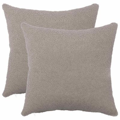 vidaXL Poťah na podložku 2 pcs HEERLEN Svetlosivá 35 x 35 cm Bouclé