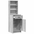 vidaXL Highboard Sivý Sonoma 41 x 40 x 135 cm Kompozitné drevo