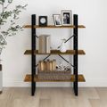vidaXL Knižnica dymový dub 80x30x105 cm spracované drevo