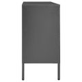 vidaXL Komoda antracitová 105x35x70 cm oceľ a tvrdené sklo