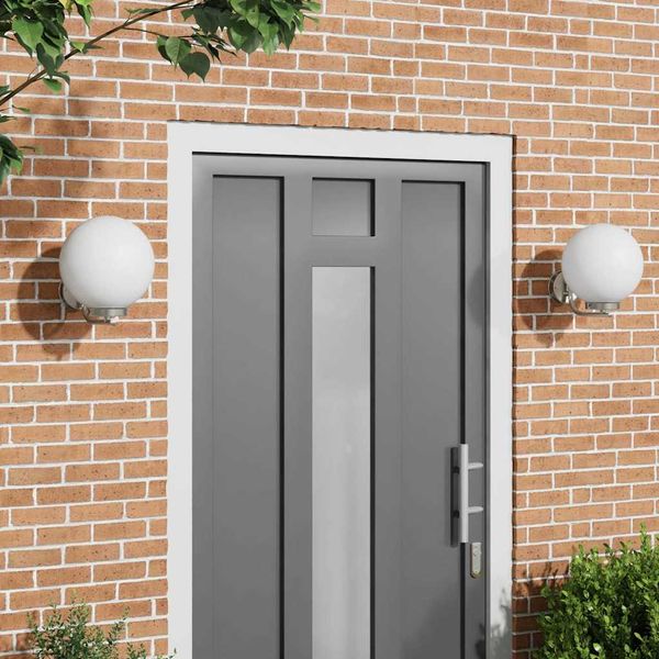 vidaXL Exteriérové nástenné svietidlo 2 pcs Strieborná 29 x 25 x 33 cm
