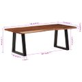 vidaXL Konferenčný stolík, medovo hnedý 110x55x40 cm, akáciový masív
