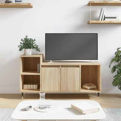 vidaXL TV skrinka dub sonoma 100x35x55 cm spracované drevo