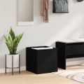 vidaXL Kvetinový box Čierny dub 40 x 40 x 40 cm Kompozitné drevo
