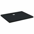 vidaXL Sprchová základná vanička s bodkami 100 x 80 x 4 cm ABS Čierna