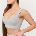 Bezšvová športová podprsenka Lift Grey - GymBeam, veľkosť S