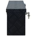 vidaXL Hliníková bednička čierna 485x140x200 mm