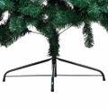 vidaXL Osvetlený umelý polovičný vianočný stromček+gule, zelený 210 cm