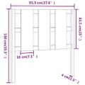 vidaXL Čelo postele sivé 95,5x4x100 cm masívna borovica