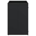 vidaXL Úložisko na 2 koše Wheelie Čierna 136 x 77,5 x 121,5 cm