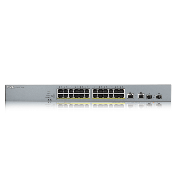 ZYXEL GS1350-26HP 26 portový spravovaný CCTV PoE prepínač, 375W