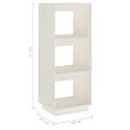 vidaXL Knižnica/deliaca stena biela 40x35x103 cm masívna borovica