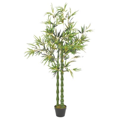 vidaXL Umelá rastlina, bambus s kvetináčom, zelená 160 cm