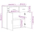 vidaXL Komody 2 ks dub sonoma 79x38x80 cm kompozitné drevo