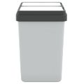 vidaXL Dvojitý kôš biely 2x25 l