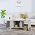 vidaXL Konferenčný stolík betónovo sivý 102x50x40 cm spracované drevo