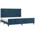 vidaXL Rám postele bez matraca tmavomodrý 200x200 cm zamat
