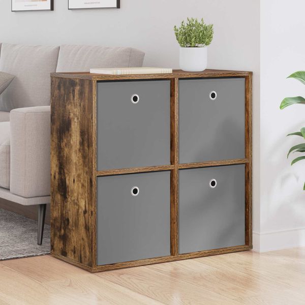 vidaXL Servírovacia skriňa so zásuvkou Dymová dub 68,5 x 32 x 67 cm
