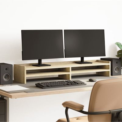 vidaXL Stojan na monitor dub sonoma 100x24x16 cm kompozitné drevo