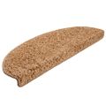 vidaXL Schodové rohože 15 ks 65x21x4 cm béžové, polkruhové, veľké