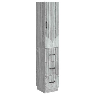 vidaXL Sada skríň 2 pcs Sivý Sonoma 33 x 34,5 x 87 cm Kompozitné drevo
