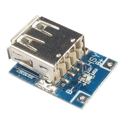 Napájací modul, step-up menič 5V + nabíjačka Li-Ion