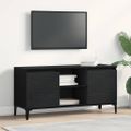 vidaXL TV skrinka 102 x 35 x 50 cm Čierny dub Kompozitné drevo