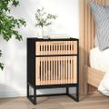 vidaXL Nočné stolíky 2ks čierne 40x30x55,5cm kompozitné drevo a železo