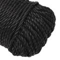 vidaXL Pracovné lano čierne 3 mm 50 m polypropylén
