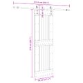 vidaXL Posuvné dvere NARVIK 70 x 210 cm (213,5 cm) Prírodná a čierna