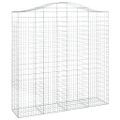 vidaXL Oblúkový gabionový kôš 2 ks 200x50x200/220cm pozinkované železo