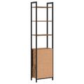 vidaXL Knižnica 6 úrovní 40 x 24 x 161 cm Kompozitné drevo Staré drevo