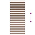 vidaXL Zebra roleta hnedá 115x200 cm šírka látky 110,9 cm polyester